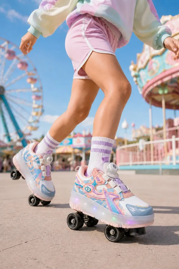 Muggo PATO Çocuk Işıklı Patenli Tekerlekli Sneaker Spor Ayakkabı