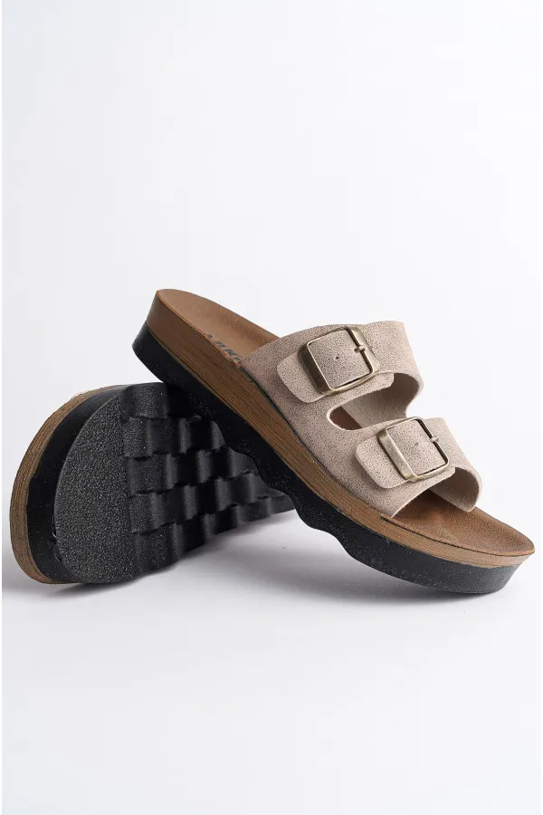 Muggo REHDA Guaranteed Two Buckle Comfortable Sole Adjustable Unisex Slippers