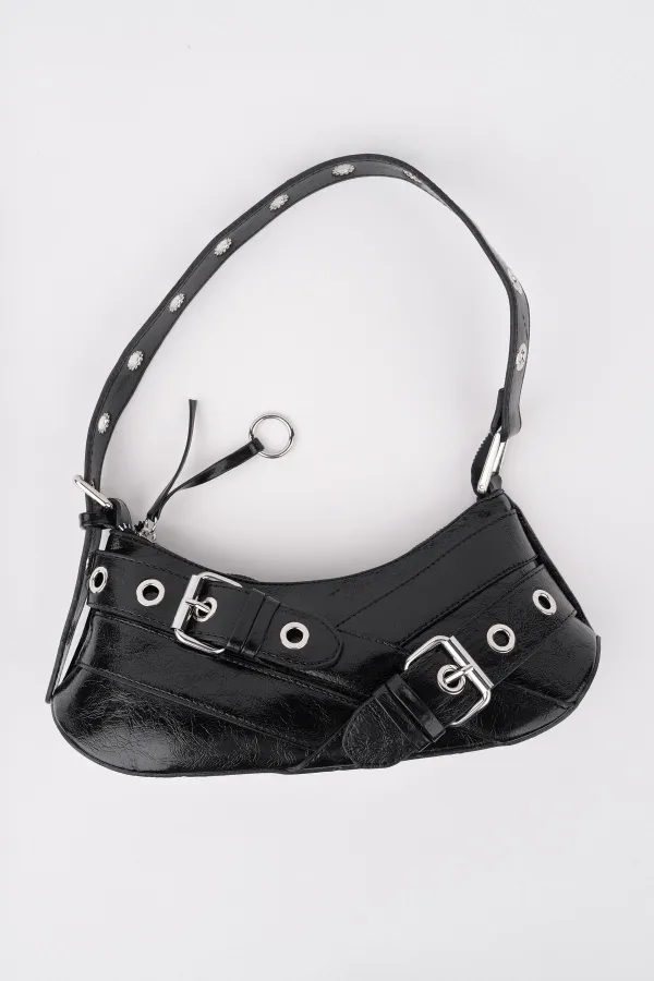 Sac baguette pour femme Muggo CHARM avec détail de ceinture