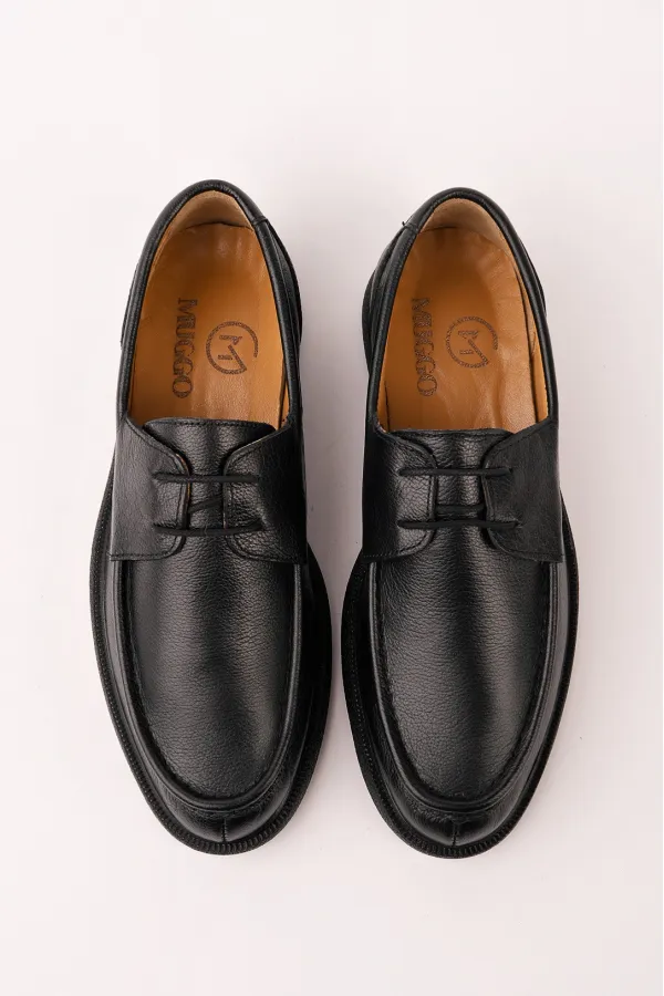 Chaussures décontractées classiques pour hommes Muggo FATHER en cuir véritable, à lacets et semelle confortable