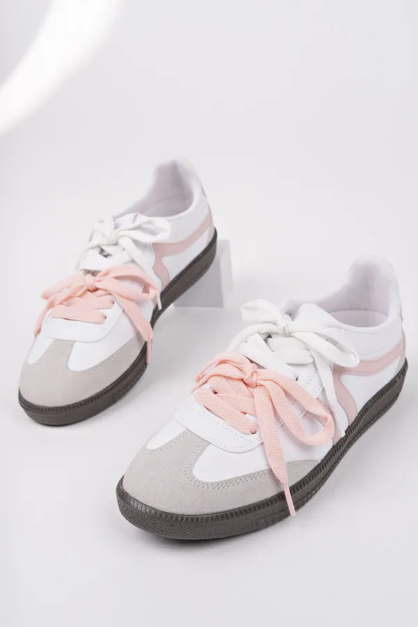 Muggo RETRO Çift Bağcıklı Günlük Kadın Sneaker Spor Ayakkabı