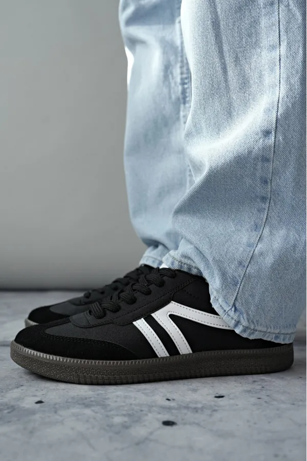 Muggo GARCİA Garantili Unisex Ortopedik Günlük Bağcıklı Yürüyüş Koşu Sneaker Spor Ayakkabı