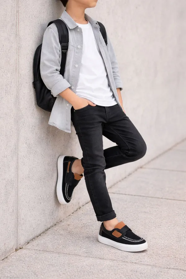 Muggo RABIDS Velcro Patterned Casual Kids' Sneaker Sports Shoes