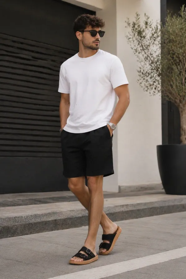 Muggo AUGUSTA Ayarlanabilir Çift Tokalı Günlük Erkek Terlik