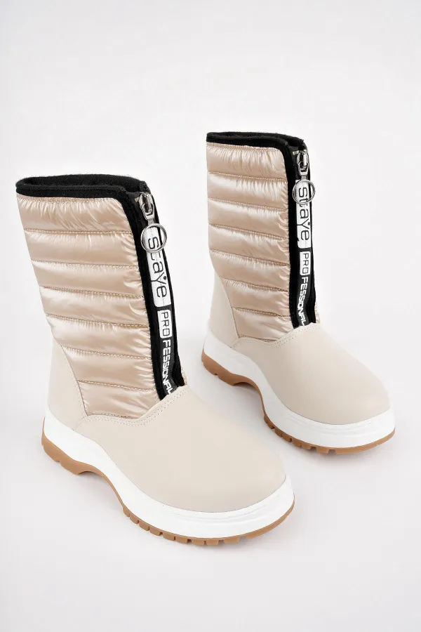 Bottes de pluie et de neige Muggo SUGAR pour enfants, unisexes, confortables et dotées d'une fermeture éclair sur le devant et d'une doublure en fourrure.