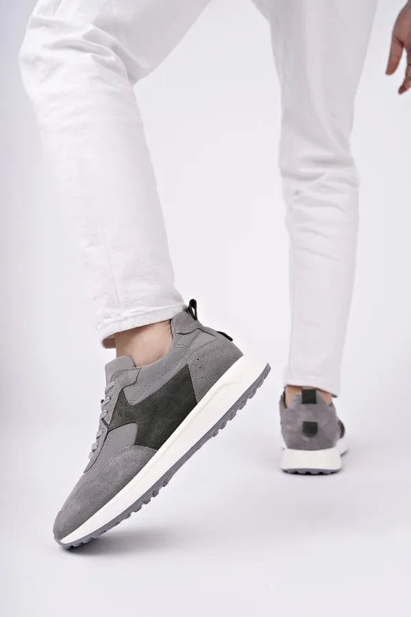 Chaussures de sport décontractées pour hommes Muggo SVENSON, à lacets et semelle épaisse, en cuir véritable.