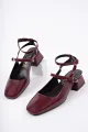 cuir verni bordeaux