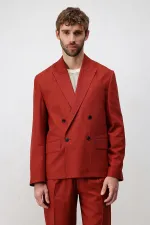 Veste blazer pour homme Antioch Tile Relax Fit en lin mélangé