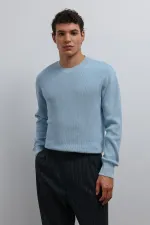 Antioch Blue Textured Men's Sweater