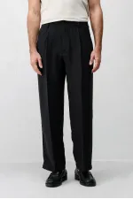 Antioch Black Lyocell Blend Men's Trousers