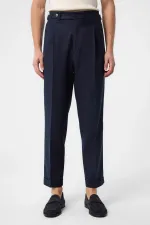 Antioch Lacivert İtalyan Kesim Yüksek Bel Erkek Pantolon