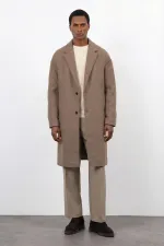 Antioch Bej Relax Fit Erkek Kaban