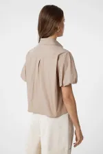 Chemise à manches ballon Antioch Mink pour femme