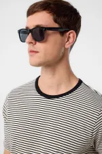 Antioch White Regular Fit Striped Men's T-Shirt