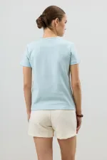 Antioch Bebe Mavi Basic Kadın T-Shirt