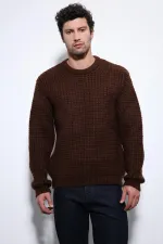 Antioch Coffee Knit Textured Men's Sweater
