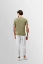 T-shirt basique Antioch kaki clair coupe slim