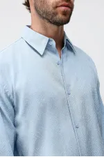 Antioch Bebe Blue Modal Blend Textured Boys' Shirt