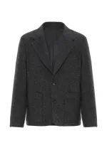 Blazer oversize pour homme Antioch anthracite à chevrons