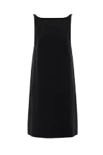 Antioch Black Linen Blend Women's Mini Dress