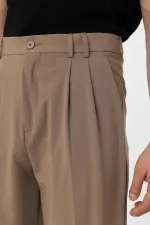 Antioch Mink Double Pleated Baggy Fit Men's Trousers