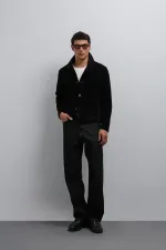 Veste classique pour homme en daim noir Antioch