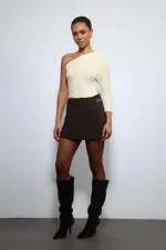 Antioch Yellow Asymmetrical Collar Top