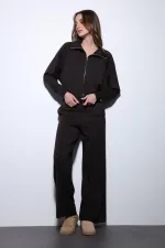 Antioch Koyu Kahve Fermuarlı Kadın Eşofman Takım