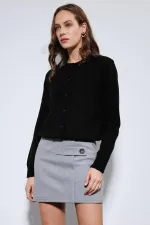 Gilet Antioch noir à texture douce