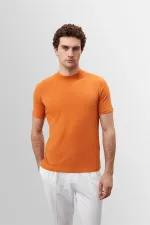 Antioch Orange Slim Fit Basic T-Shirt