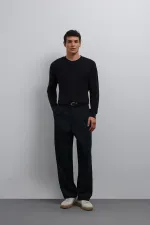 Pull texturé bleu marine Antioch pour homme