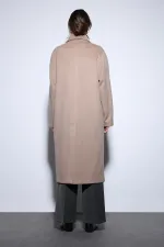 Antioch Bej Kruvaze Kadın Kaban