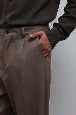 Antioch Mink Relax Fit Pleated Men's Trousers