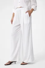 Antioch Beyaz Şerit Detaylı Kadın Pantolon