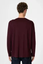 Antioch Bordo Relaxed Fit Basic Erkek T-Shirt