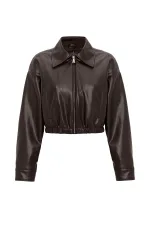 Veste en similicuir Antioch Coffee Crop pour femme