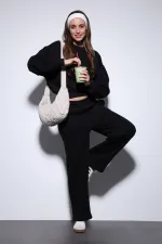 Antioch Siyah Oversize Kadın Eşofman Takım