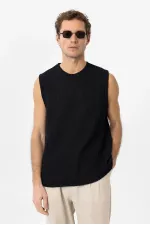 Débardeur texturé noir Antioch pour homme