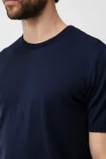 Antioch Lacivert Comfort Slim Triko T-Shirt