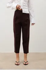 Antioch Bordo Pensli Kadın Pantolon