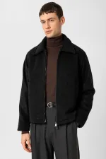 Antioch Black Relaxed Soft Textured Men's Jacket