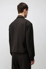 Veste homme Antioch marron foncé coupe décontractée à fermeture éclair