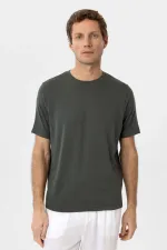 Antioch Khaki Regular Fit Basic Men's T-Shirt