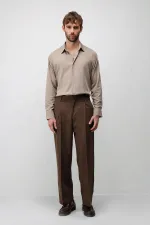 Antioch Kahve Relaxed Fit Pileli Erkek Pantolon