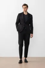 Costume Antioch noir coupe slim confortable pour homme