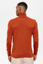 Antioch Kiremit Tam Boğazlı Erkek Triko