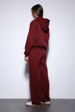 Antioch Burgundy Hooded Sweatshirt Women's Tracksuit Set