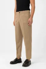 Pantalon Antioch beige taille haute coupe droite pour homme