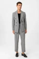 Costume homme Antioch gris croisé coupe italienne