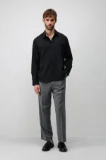 Antioch Black Technical Regular Fit Men's Shirt